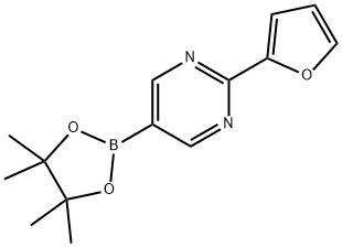 2-(furan-2-yl)-5-(4,4,5,5-tetramethyl-1,3,2-dioxaborolan-2-yl)pyrimidine Structure