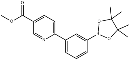 3-[5-(Methoxycarbonyl)pyridin-2-yl]phenylboronic acid pinacol ester,2223012-93-7,结构式