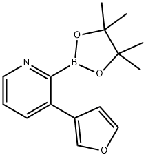 3-(3-Furyl)pyridine-2-boronic acid pinacol ester 结构式