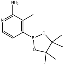 2-Amino-3-methylpyridine-4-boronic acid pinacol ester 化学構造式