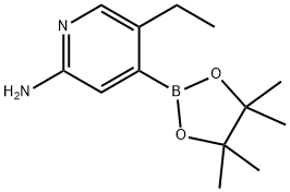2-Amino-5-ethylpyridine-4-boronic acid pinacol ester Structure