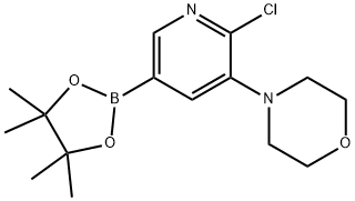 6-Chloro-5-(morpholino)pyridine-3-boronic acid pinacol ester,2223030-10-0,结构式