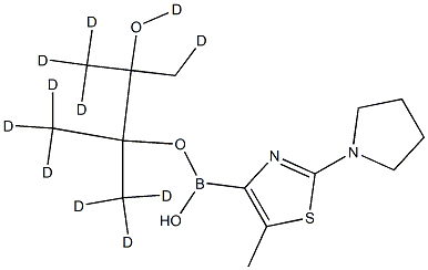 (5-Methyl-2-pyrrolidino-d11)-thiazole-4-boronic acid pinacol ester,2223030-81-5,结构式