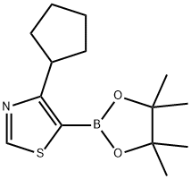 4-(Cyclopentyl)thiazole-5-boronic acid pinacol ester Structure