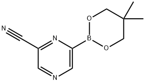 6-Cyanopyrazine-2-boronic acid neopentylglycol ester Structure