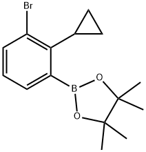 2-(3-bromo-2-cyclopropylphenyl)-4,4,5,5-tetramethyl-1,3,2-dioxaborolane Structure