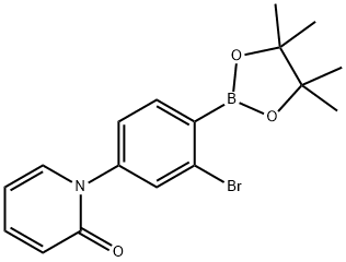 2-Bromo-4-(1H-pyridin-2-one)phenylboronic acid pinacol ester Struktur
