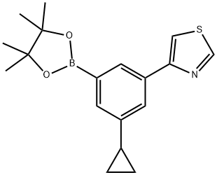 3-Cyclopropyl-5-(thiazol-4-yl)phenylboronic acid pinacol ester|