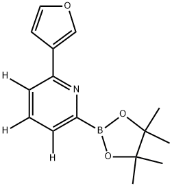 6-(3-Furyl)(pyridine-d3)-2-boronic acid pinacol ester Struktur