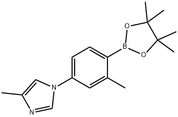 2-Methyl-4-(4-methylimidazol-1-yl)phenylboronic acid pinacol ester Structure