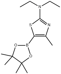 4-Methyl-2-(diethylamino)thiazole-5-boronic acid pinacol ester Structure