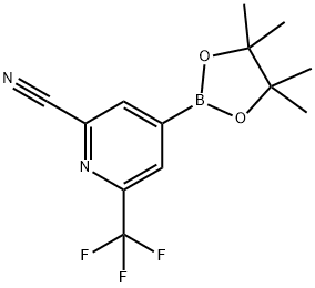 2-Cyano-6-(trifluoromethyl)pyridine-4-boronic acid pinacol ester Structure