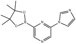 2-(1H-imidazol-1-yl)-6-(4,4,5,5-tetramethyl-1,3,2-dioxaborolan-2-yl)pyrazine Structure