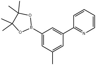 3-(Pyridin-2-yl)-5-methylphenylboronic acid pinacol ester 结构式