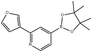 2-(furan-3-yl)-4-(4,4,5,5-tetramethyl-1,3,2-dioxaborolan-2-yl)pyridine Structure