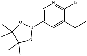 6-Bromo-5-ethylpyridine-3-boronic acid pinacol ester 结构式