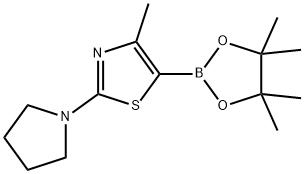 4-Methyl-2-(pyrrolidino)thiazole-5-boronic acid pinacol ester,2223038-77-3,结构式