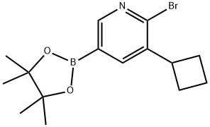 2-bromo-3-cyclobutyl-5-(4,4,5,5-tetramethyl-1,3,2-dioxaborolan-2-yl)pyridine|