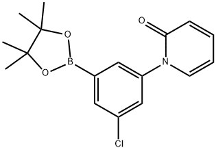 1-(3-chloro-5-(4,4,5,5-tetramethyl-1,3,2-dioxaborolan-2-yl)phenyl)pyridin-2(1H)-one Struktur