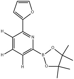 6-(2-Furyl)(pyridine-d3)-2-boronic acid pinacol ester Structure