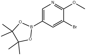 5-Bromo-6-methoxypyridine-3-boronic acid pinacol ester Structure