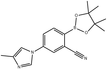 2-Cyano-4-(4-methylimidazol-1-yl)phenylboronic acid pinacol ester Structure