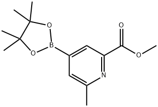 methyl 6-methyl-4-(4,4,5,5-tetramethyl-1,3,2-dioxaborolan-2-yl)picolinate,2223040-39-7,结构式