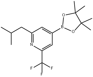 2-(iso-Butyl)-6-trifluoromethylpyridine-4-boronic acid pinacol ester Structure
