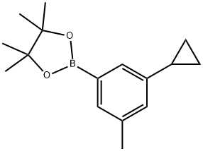 2-(3-cyclopropyl-5-methylphenyl)-4,4,5,5-tetramethyl-1,3,2-dioxaborolane,2223040-50-2,结构式