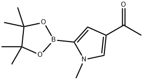 1-Methyl-4-Acetyl-1H-pyrrole-2-boronic acid pinacol ester 结构式