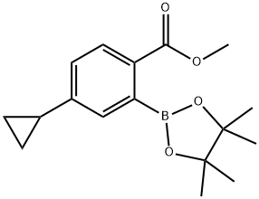 methyl 4-cyclopropyl-2-(4,4,5,5-tetramethyl-1,3,2-dioxaborolan-2-yl)benzoate Structure