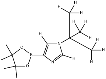 [1-(tert-Butyl)imidazole-d11]-4-boronic acid pinacol ester 结构式