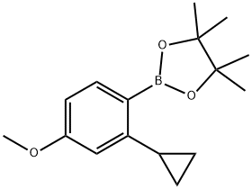 2-(2-cyclopropyl-4-methoxyphenyl)-4,4,5,5-tetramethyl-1,3,2-dioxaborolane Structure