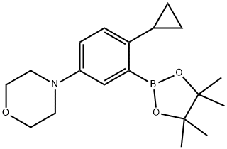 4-(4-cyclopropyl-3-(4,4,5,5-tetramethyl-1,3,2-dioxaborolan-2-yl)phenyl)morpholine Structure