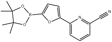 5-(6-Cyano-2-pyridyl)furan-2-boronic acid pinacol ester Structure