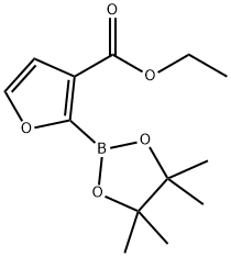 3-(Ethoxycarbonyl)furan-2-boronic acid pinacol ester 结构式
