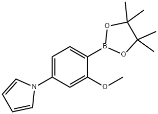 2-Methoxy-4-(1H-pyrrol-1-yl)phenylboronic acid pinacol ester 结构式