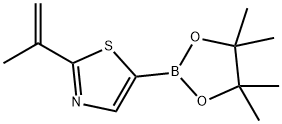 2-(prop-1-en-2-yl)-5-(4,4,5,5-tetramethyl-1,3,2-dioxaborolan-2-yl)thiazole Structure