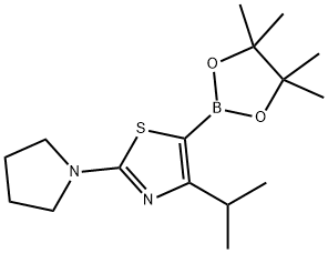 4-(iso-Propyl)-2-(pyrrolidino)thiazole-5-boronic acid pinacol ester Struktur