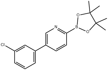 5-(3-Chlorophenyl)pyridine-2-boronic acid pinacol ester 结构式