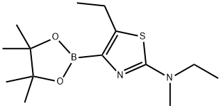 5-Ethyl-2-(methylethylamino)thiazole-4-boronic acid pinacol ester Struktur