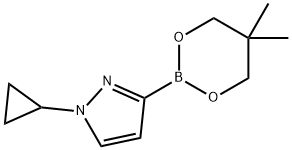 1-Cyclopropylimidazole-3-boronic acid neopentylglycol ester Structure