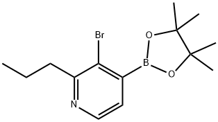 3-Bromo-2-(n-propyl)pyridine-4-boronic acid pinacol ester,2223044-95-7,结构式