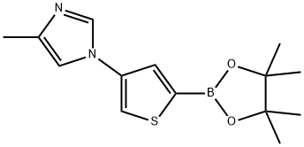 4-(4-Methylimidazol-1-yl)thiophene-2-boronic acid pinacol ester Struktur