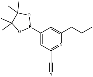 2-(n-Propyl)-6-cyanopyridine-4-boronic acid pinacol ester Struktur