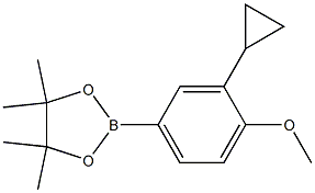 2-(3-cyclopropyl-4-methoxyphenyl)-4,4,5,5-tetramethyl-1,3,2-dioxaborolane Struktur