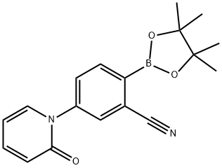 2-Cyano-4-(1H-pyridin-2-one)phenylboronic acid pinacol ester Structure