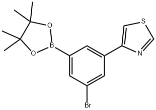 3-Bromo-5-(thiazol-4-yl)phenylboronic acid pinacol ester Struktur