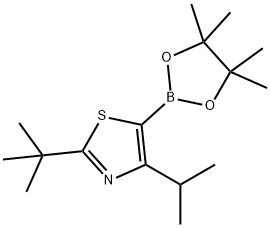 4-(iso-Propyl)-2-(tert-butyl)thiazole-5-boronic acid pinacol ester Struktur