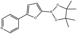 4-(5-(4,4,5,5-tetramethyl-1,3,2-dioxaborolan-2-yl)furan-2-yl)pyridine Struktur